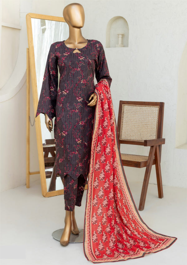 3 Piece – Allover Khaddar Suit.