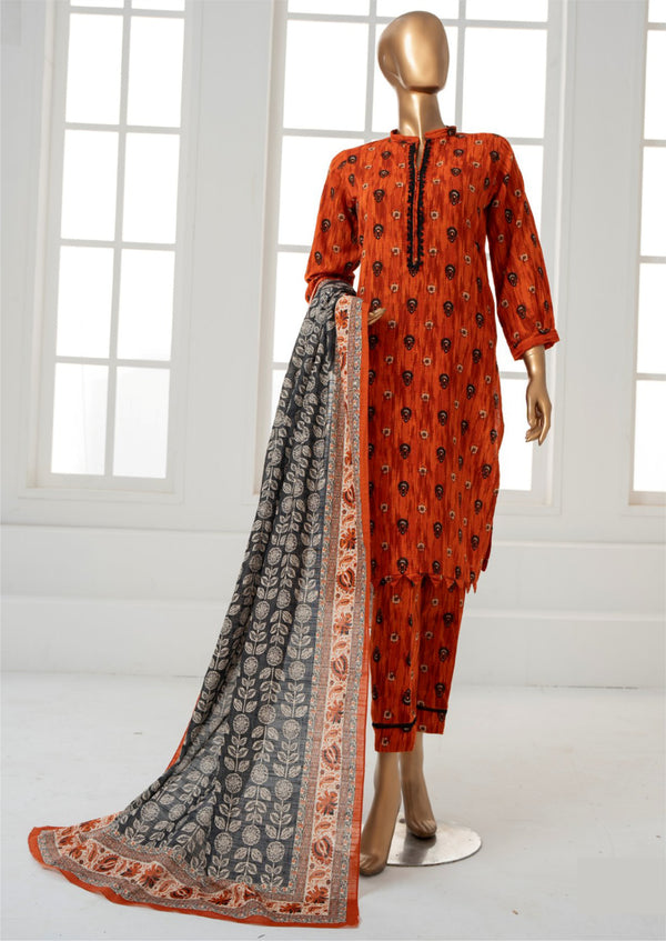 3 Piece – Allover Khaddar Suit.