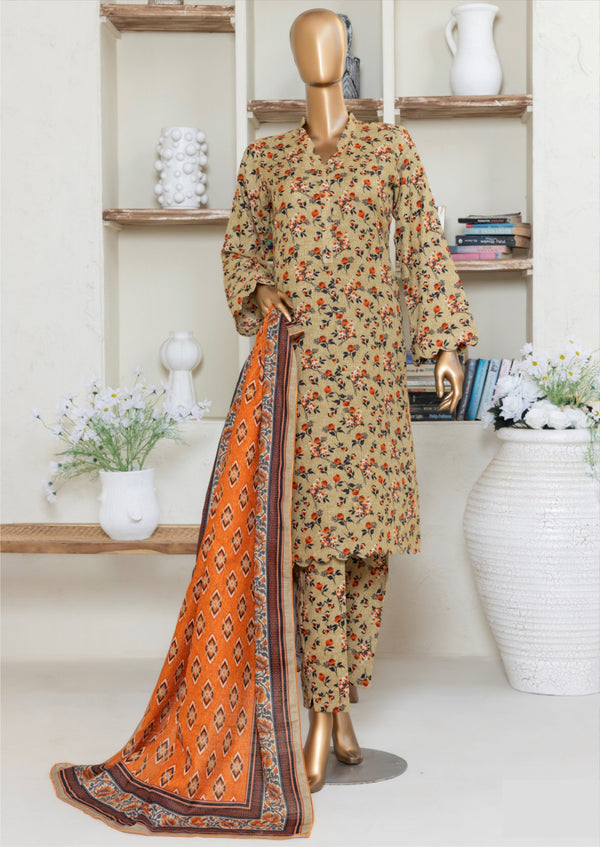 3 Piece – Allover Khaddar Suit.