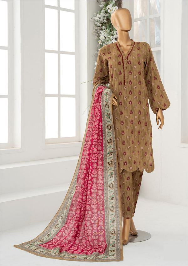 3 Piece – Allover Khaddar Suit.