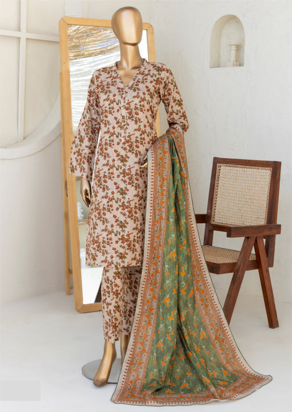 3 Piece – Allover Khaddar Suit.