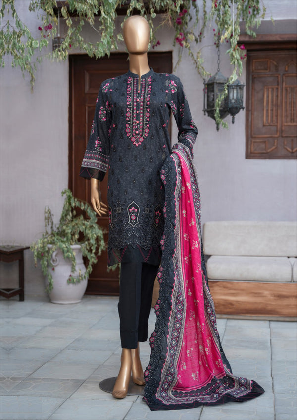 3 Piece - Embroidery khaddar.