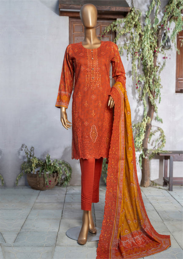 3 Piece - Embroidery khaddar.