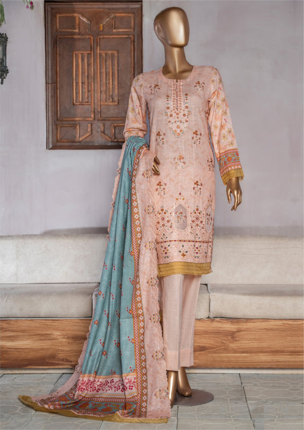 3 Piece - Embroidery khaddar.